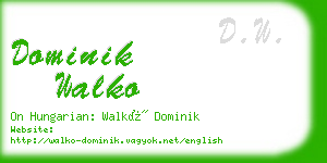 dominik walko business card